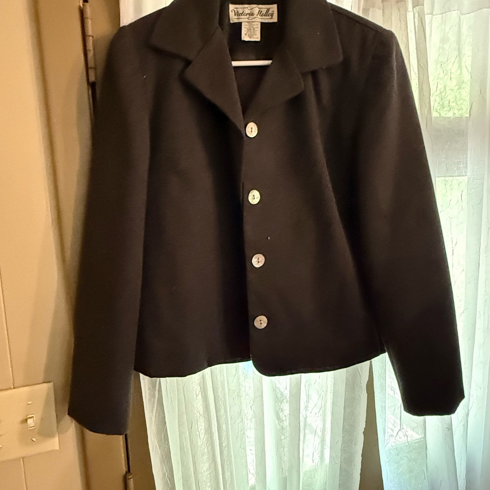 Cute Women's Grey Vintage Cropped Blazer